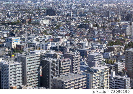 建物の密集した街 東京都江戸川区 建物の密集した街 東京都江戸川区 72090190