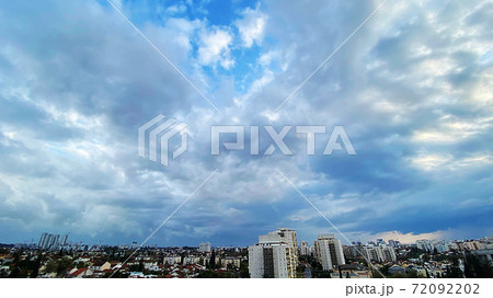 Cloudy sky over the city. the storm is coming Cloudy sky over the city. the storm is coming 72092202