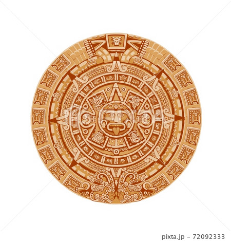 Mayan calendar vector ancient mexican round stone 72092333