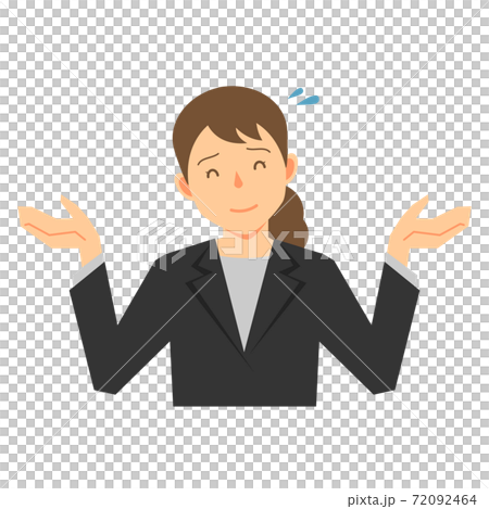 穿著西裝手持姿勢的女人 穿著西裝手持姿勢的女人 72092464