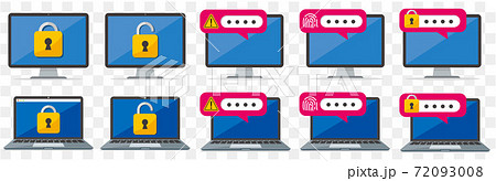 secure flat icon illustration vector  72093008