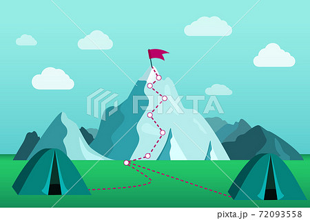 Beautiful mountain landscape. Hiking in the mountains. Mountain climbing route to peak. Beautiful mountain landscape. Hiking in the mountains. Mountain climbing route to peak. 72093558