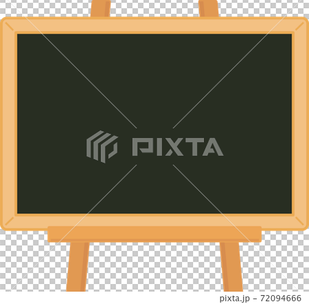 Blackboard leaning against the easel 72094666