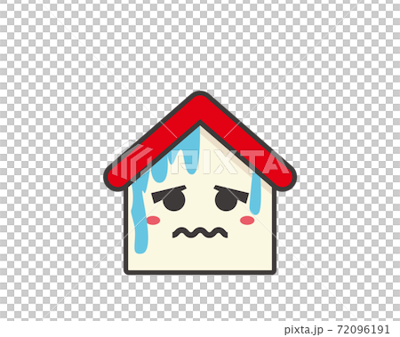 住宅キャラクターのベクターイラスト 家 住宅保険 住宅キャラクターのベクターイラスト 家 住宅保険 72096191