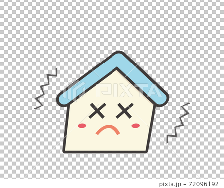 住宅キャラクターのベクターイラスト 家 住宅保険 住宅キャラクターのベクターイラスト 家 住宅保険 72096192