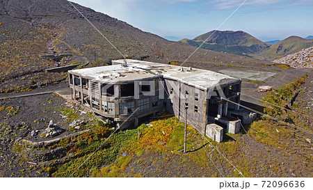 阿蘇山（高岳・中岳）登山「仙酔峡ロープウェイ火口東駅の空撮」 72096636