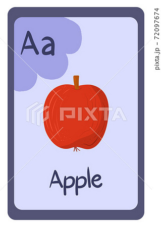ABC flashcard letter A for apple 72097674
