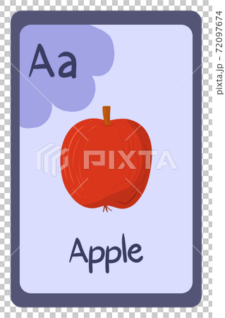ABC flashcard letter A for apple 72097674