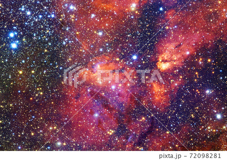 Cluster of stars. Nebula. Elements of this image furnished by NASA 72098281