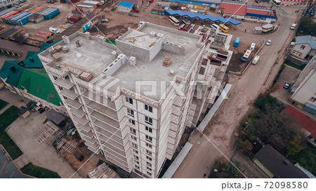 Aerial View of New Microdistrict in the Town 72098580