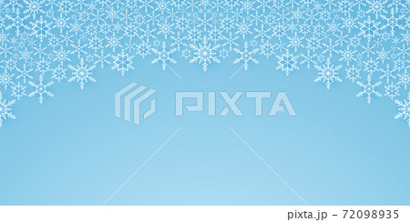 Merry Christmas, snowflakes pattern background, snow falling banner, copy space, paper art style 72098935