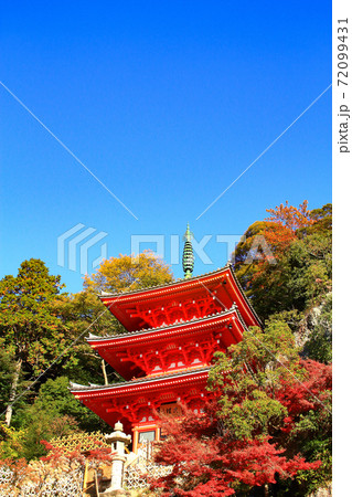 岐阜市、岐阜公園三重塔の風景 岐阜市、岐阜公園三重塔の風景 72099431