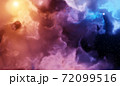 Nebula and galaxies in space. Abstract cosmos background 72099516