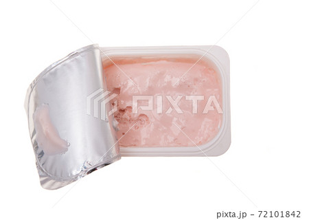 yogurt in a plastic cup isolated yogurt in a plastic cup isolated 72101842