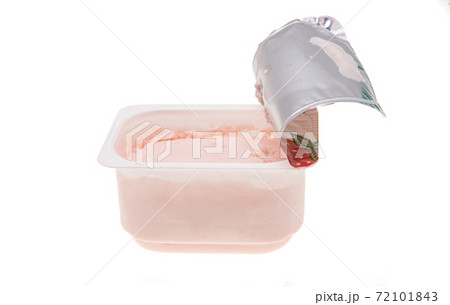 yogurt in a plastic cup isolated yogurt in a plastic cup isolated 72101843