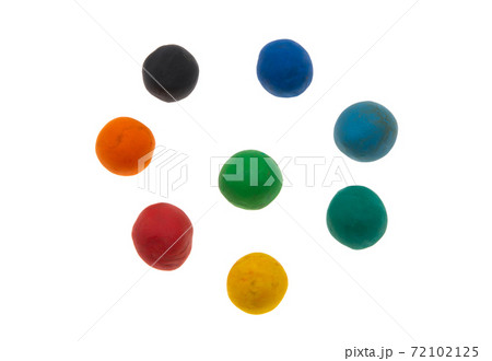 multicolored plasticine isolated 72102125
