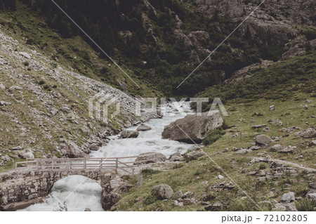 View closeup river scenes in mountains, national park Switzerland, Europe View closeup river scenes in mountains, national park Switzerland, Europe 72102805