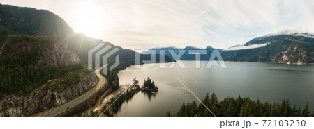 Sea to Sky Hwy in Howe Sound near Squamish 72103230