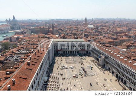 Panoramic view of Venice city, Museo Correr and Piazza San Marco 72103334