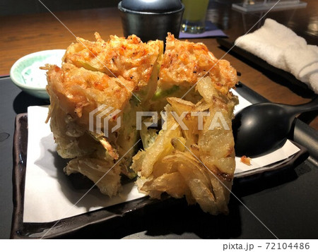 Kakiage Tempura. A Japanese food. 72104486