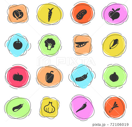 Vegetables simply icons 72106019