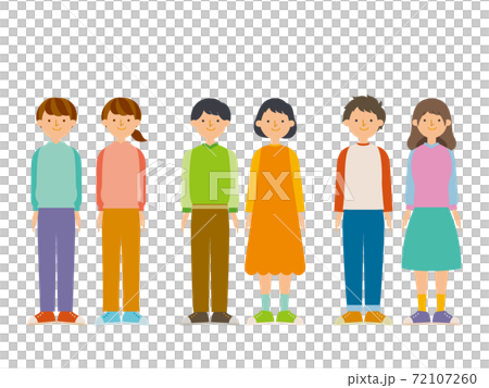 たくさんの子どものイラスト たくさんの子どものイラスト 72107260