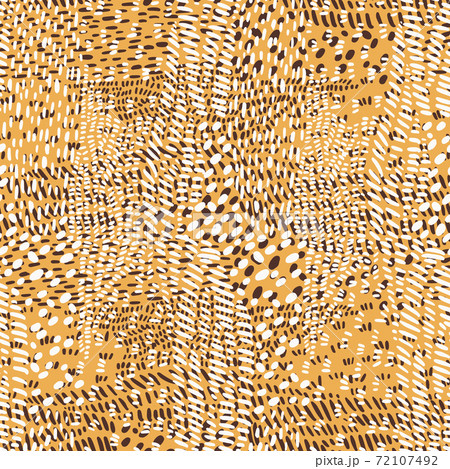 Simple geometric modern ornament. Stylish dash lines seamless pattern.  72107492