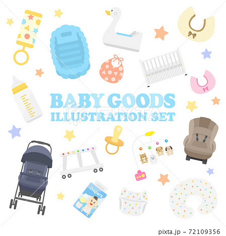 ベビー用品のイラストセット ベビー用品のイラストセット 72109356