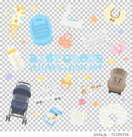 ベビー用品のイラストセット ベビー用品のイラストセット 72109356