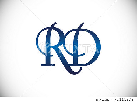 Initial Monogram Letter R D Logo Design Vector Template. R D Letter Logo Design 72111878