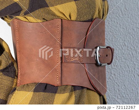 Women wide brown leather belt with buckle Women wide brown leather belt with buckle 72112267