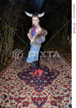 woman with horns woman with horns 72114365