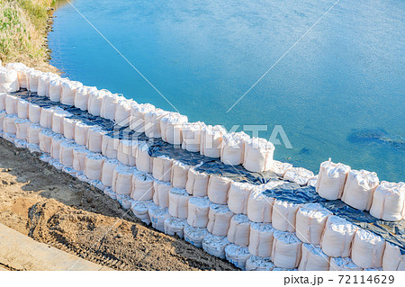 静岡県伊豆の国市　狩野川の護岸工事 72114629