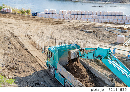 静岡県伊豆の国市　狩野川の護岸工事 72114636