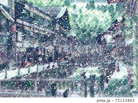 銀山温泉の雪 72115803