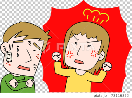 Quarreling couples couples domestic violence mobbing 72116853