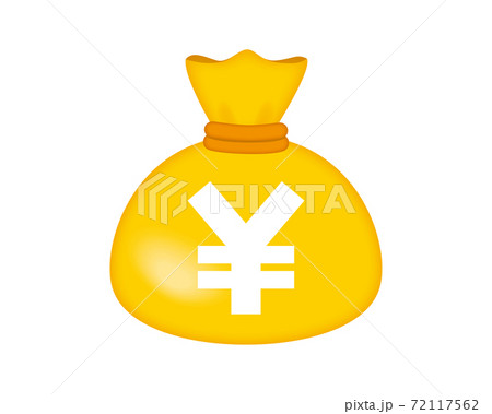 日本円 イラスト お金 財布 金運 資産運用 買い物 黄色 金運 ドル袋のイラスト素材