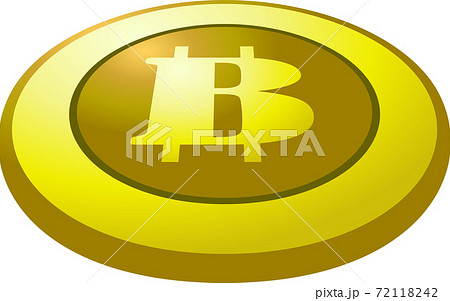 ビットコイン 仮想通貨 一枚 平面に置かれた 通貨 ビットコイン 仮想通貨 一枚 平面に置かれた 通貨 72118242