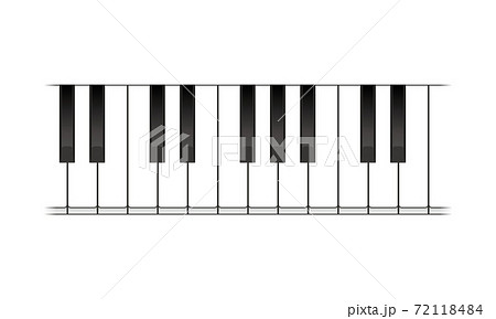 ピアノ コード 絵 白紙 白い イラスト 鍵盤 表 音階 位置 黒鍵のイラスト素材