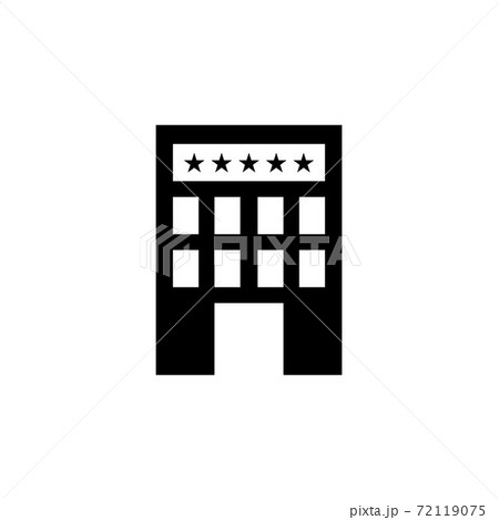 Hotel icon flat vector illustration Hotel icon flat vector illustration 72119075