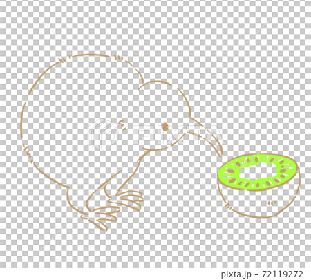 奇異果和奇異果*無線條畫 72119272