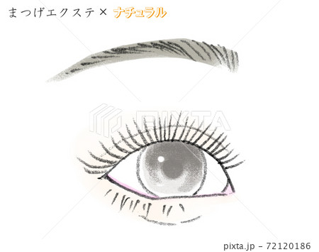 まつげエクステ_パターン別イラスト まつげエクステ_パターン別イラスト 72120186