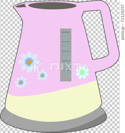 簡單而可愛的花卉圖案的電子魔術瓶的插圖 72120257