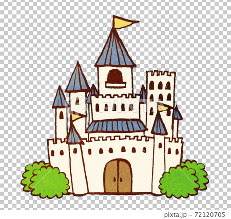 似乎出現在圖畫書中的城堡的插圖 似乎出現在圖畫書中的城堡的插圖 72120705