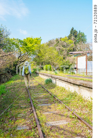 旧国鉄倉吉線 泰久寺付近の新緑・春風景 旧国鉄倉吉線 泰久寺付近の新緑・春風景 72120889