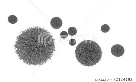 ホコリ ウィルス 花粉 イメージcgのイラスト素材