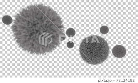 ホコリ、ウィルス　花粉　イメージCG 72124198