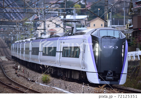 中央本線 四方津 上野原 Jr東日本 53系 S119編成 松本 あずさ かいじの写真素材