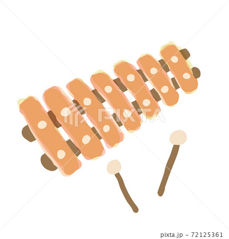 Cute Xylophone; Watercolor style icon, Hand drawn vector illustration like watercolor 72125361