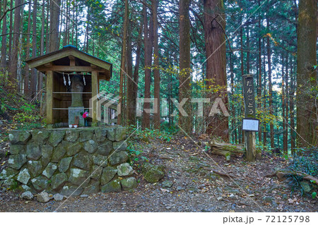 東京都青梅市 御岳山参道の各所につけられた観光名所看板(だんごどう) 東京都青梅市 御岳山参道の各所につけられた観光名所看板(だんごどう) 72125798